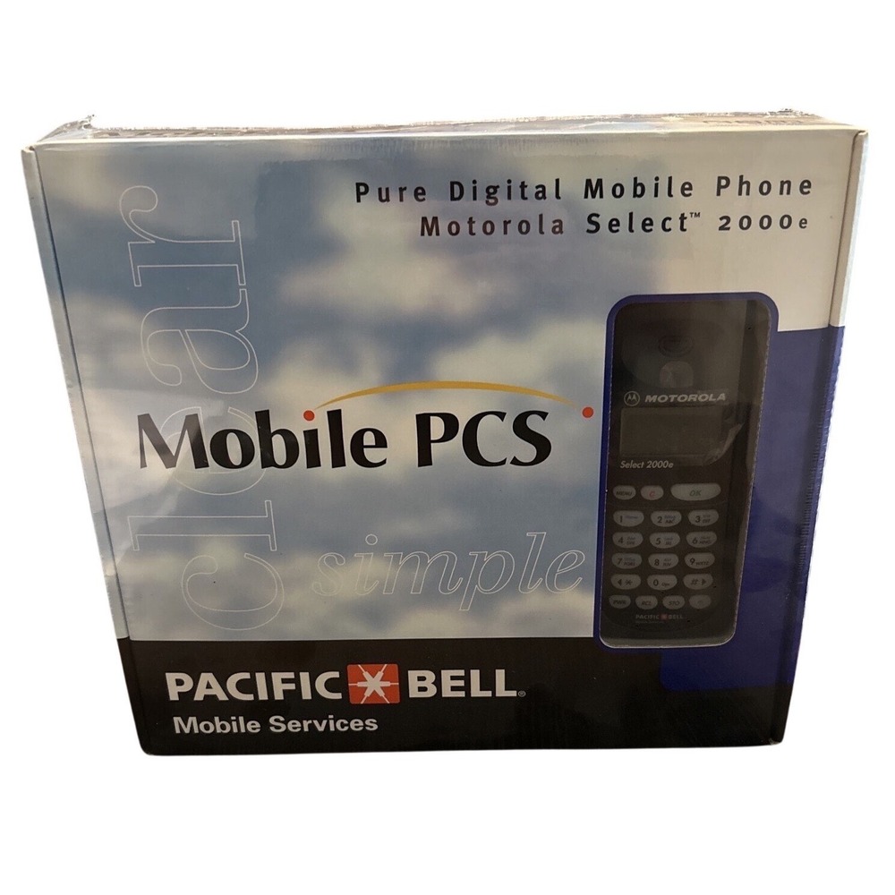 Vintage Motorola‎ Select 2000e Pacific Bell Mobile PCS Phone New Factory Sealed